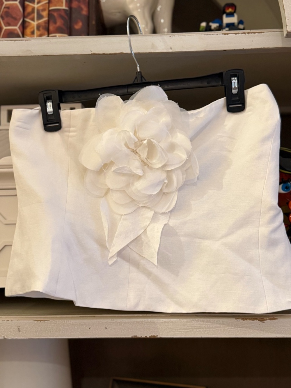 Muse by Marchesa size 4 Zinnia linen ivory celesital strapless top - Picture 4 of 6